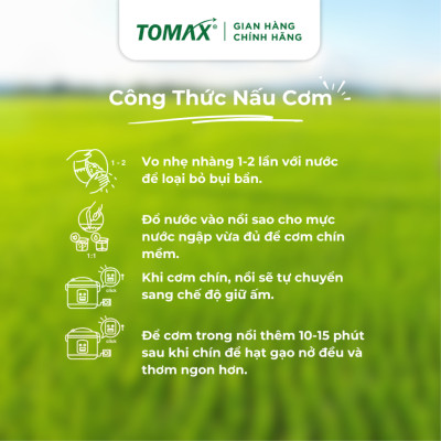 Combo 3 túi 5kg Gạo Đài Thơm TOMAX - tơi xốp, dẻo cơm, thơm dịu