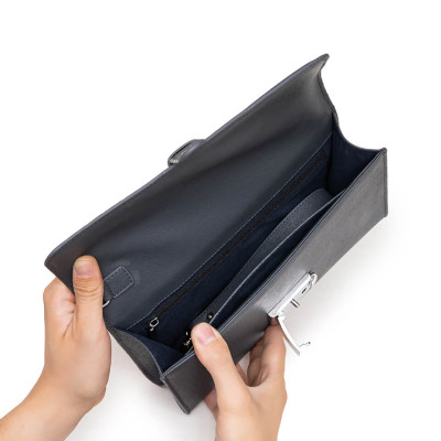 Clutch Cầm Tay Nam Da Bò HT08 Màu Ghi