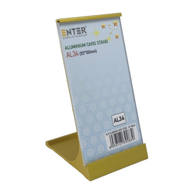 Bảng thông tin để bàn nhôm Enter AL34 55x100mm, Khung thông tin sản phẩm, Khung bảng giá, Kệ trưng bày để bàn