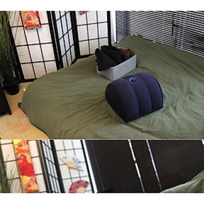 [Tặng Kèm Bơm Tay] Gối Tình Yêu Có Tay Vịn - Cho Các Đôi Tình Nhân, Gối Đệm Bơm Hơi Vải Nhung 45x35x16cm (Tùy Chọn Mẫu)