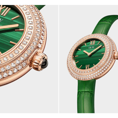 Đồng Hồ Nữ I&W Carnival 3008L Chính Hãng BH 24T Chịu Nước 30m Kính Chống Xước Dây Da Cao Cấp ( Máy Quartz)