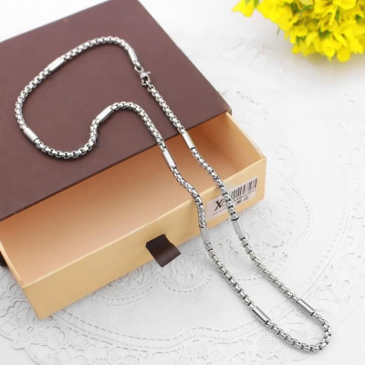 Dây chuyền nam titan cao cấp thời trang inox bọc khoanh chạm họa tiết tròn trangsucpt 4mm PTDCNA162