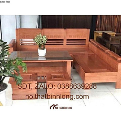 Bộ bàn ghế phòng khách tay trứng Góc L KT2m *1m8
