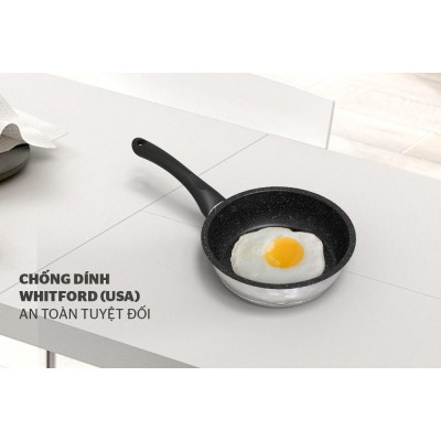 Chảo cạn Inox 5 đáy SUNHOUSE IN28M4, Đường kính 28 cm, Đáy 5 lớp truyền nhiệt tốt, 3 lớp chống dính bền, cao cấp - Hàng chính hãng