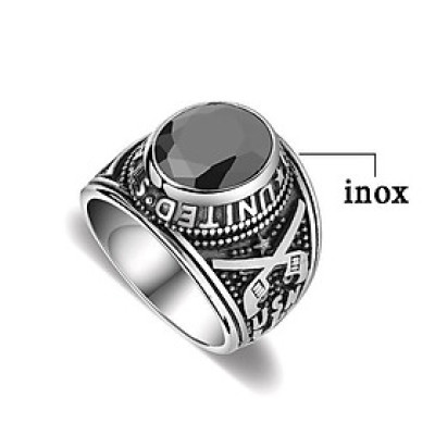 Nhẫn nam titan cao cấp thời trang rẻ đẹp nhẫn mỹ inox thép không gỉ trangsucpt đá đen nhẫn PTNNA06