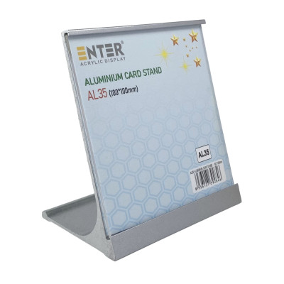 Bảng thông tin để bàn nhôm Enter AL35 100x100mm, Khung thông tin sản phẩm, Khung bảng giá, Kệ trưng bày để bàn