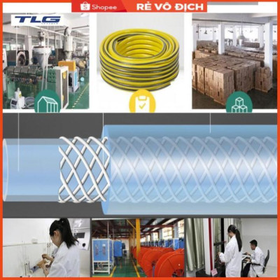 Bộ dây tăng áp 3 lần vòi xịt nước rửa xe, tưới cây loại 3-5m (cút nhựa nối nhựa đen 713-2) 206843