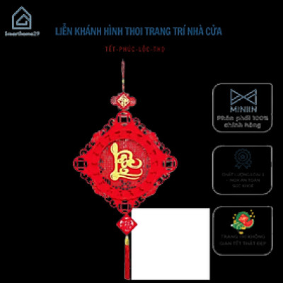 Dây Treo Khánh Quạt Khánh Vuông Liễng Nhung Đỏ chữ TẾT - PHÚC -LỘC - THỌ Decor Trang Trí Tết Năm Mới - HÀNG CHÍNH HÃNG MINIIN