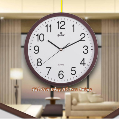 Đồng Hồ Treo Tường Cao Cấp KIM TRÔI EASTAR – Số Nổi 3D – Tặng Pin MAXELL – BH 1 Năm