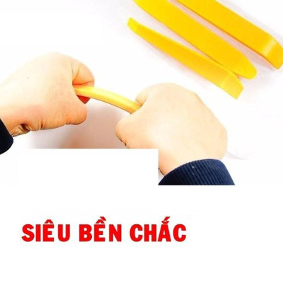 BỘ 4 DỤNG CỤ THÁO GỠ NỘI THẤT Ô TÔ BẰNG NHỰA tặng 1 THANH GHI SỐ ĐIỆN THOẠI TRÊN XE Ô TÔ
