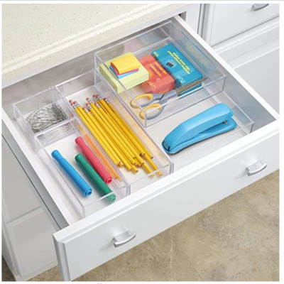 Hộp mica không nắp Enter TB107 180x130x50mm mica dày 3mm, Khay chia ngăn kéo hộc tủ, Khay nhựa đựng đồ dùng