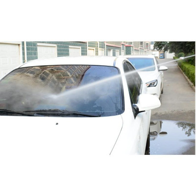 Bộ dây tăng áp 3 lần vòi xịt nước rửa xe, tưới cây loại 20m (cút nhựa nối nhựa đen) 206843