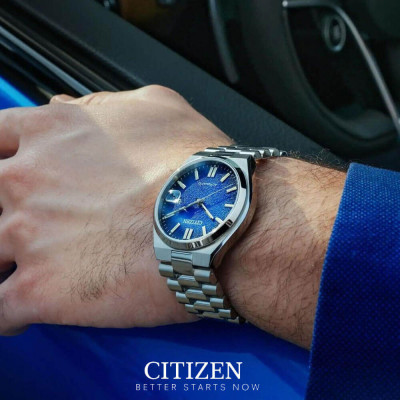 Đồng Hồ Nam Citizen Tsuyosa Dây Thép Không Gỉ Máy Cơ-Automatic NJ0151-88L - Mặt Xanh (Sapphire)
