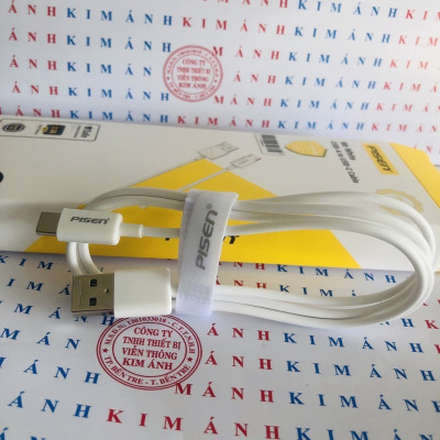 Dây sạc nhanh Pisen Mr White 3A, chân cắm Type-C 1 mét ( TC25-1000), Hàng chính hãng check Qr bảo hành 18 tháng