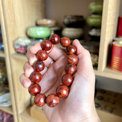 Vòng gỗ nu huyết long - Size 16li VIP - nu nhiều - đậm dầu - hương thơm tự nhiên