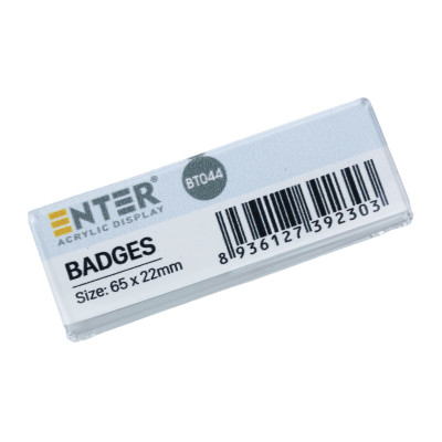 Phôi thẻ tên mica / bảng tên mica Enter BT044 / BT045 (10,50)