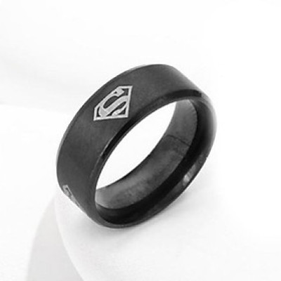 Nhẫn titan nam - Nhẫn nam inox đánh dấu siêu nhân nhiều màu thời trang thép không gỉ trangsucpt