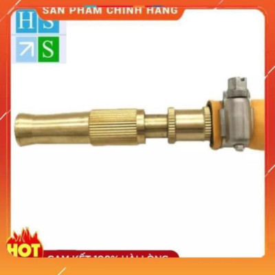 Đầu vòi xịt tăng áp bằng đồng, Vòi rửa xe hơi, rửa sân, tưới cây, làm vườn, Vòi xịt điều chỉnh được áp lực nước 206587