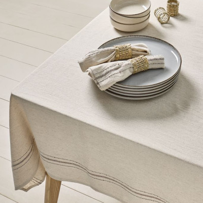 Khăn ăn cotton | JYSK Engfiol | be/xám | R40xD40cm | bộ 2 chiếc