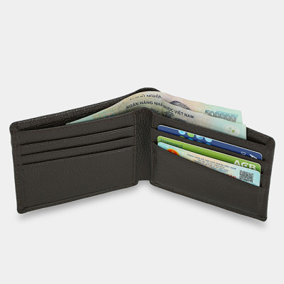 Ví da nam gập đôi phom ngang, ví nam cầm tay da bò nhiều ngăn thanh lịch IDIGO MW1-4309