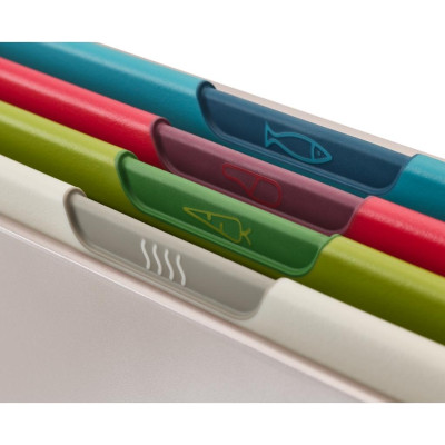 Bộ 4 thớt phân loại Joseph Joseph Folio Icon Regular (Mcolour) kháng khuẩn, chia màu tiện dụng - 006308