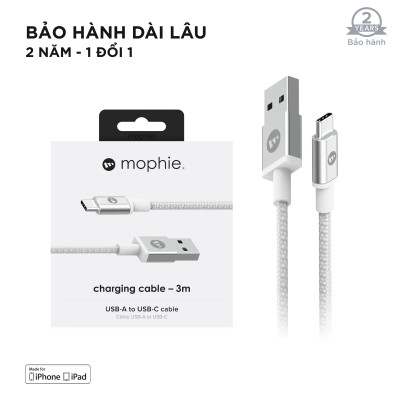 Cáp USB-C Mophie 3m - Hàng chính hãng
