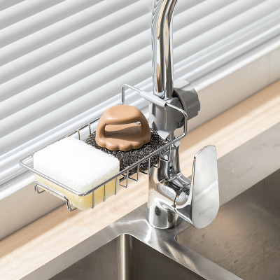 Giá Treo Đồ Rửa Bát Inox Gắn Trên Vòi Tặng Kèm Khăn Lau Cao Cấp AZONE