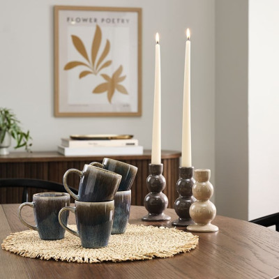 Cốc | JYSK Henning | gốm | xám | DK7xC9cm