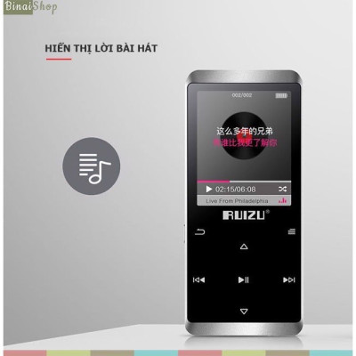 Máy Nghe Nhạc Lossless Bluetooth Ruizu D02  - Hàng Chính Hãng