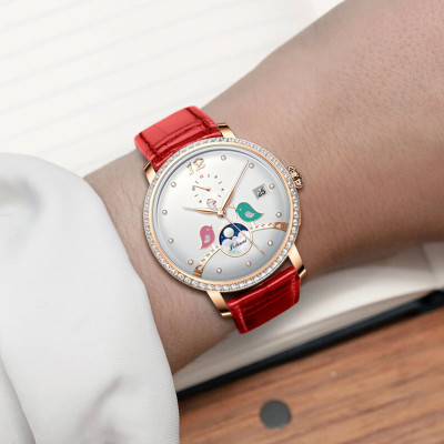 Đồng Hồ Nữ LOBINNI No.2065-1 Chính Hãng Fullbox BH 24T Chịu Nước 50m Kính Chống Xước Dây Da Cao Cấp (Máy Cơ Tự Động)