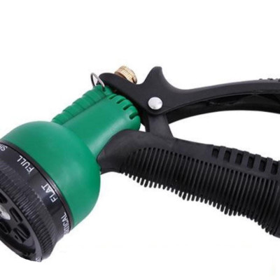 Vòi xịt rửa xe,Vòi phun nước tưới cây tăng áp thông minh 8 chế độ 815498 (cút đồng,nối đồng - dây vàng)