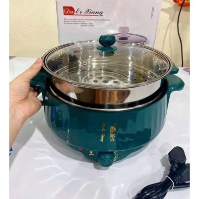 Nồi Lẩju Điện 2 Tầng Đa Năng Loại Xịn – Hấp, Xào, Nấu Mọi Món Ăn, ĐÈN TRANG TRÍ