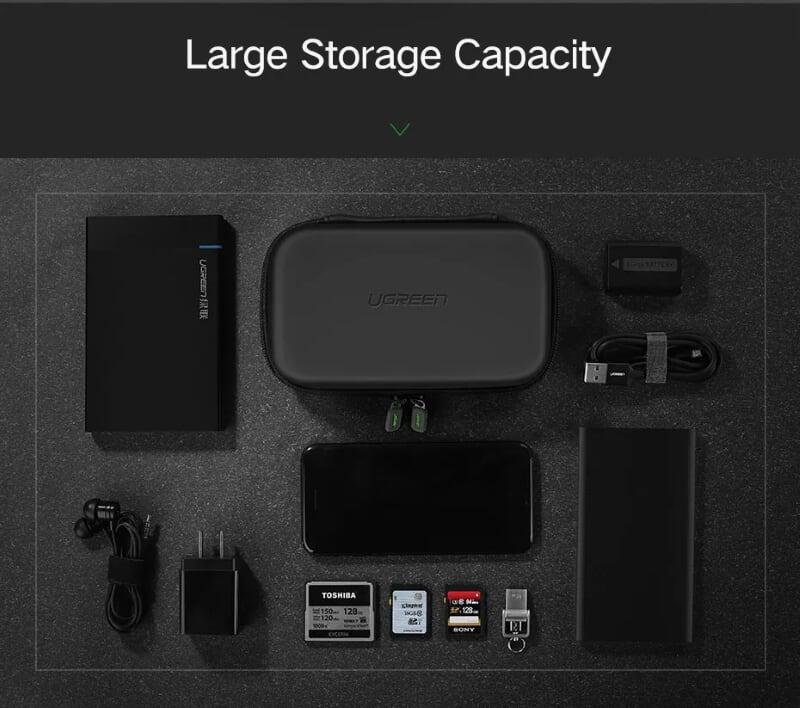 Ugreen UG40707LP128TK Màu Đen Hộp đựng ổ cứng 2.5 HDD chống sốc - HÀNG CHÍNH HÃNG