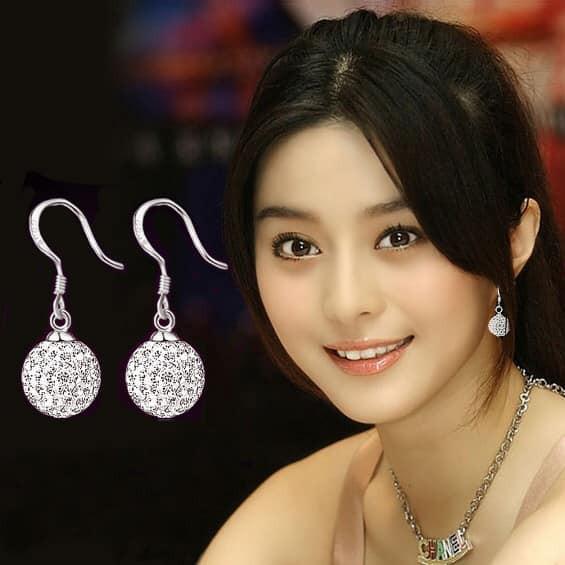 Bông tai bạc thời trang chốt ren xoắn chất liệu bằng bạc s925 MS060