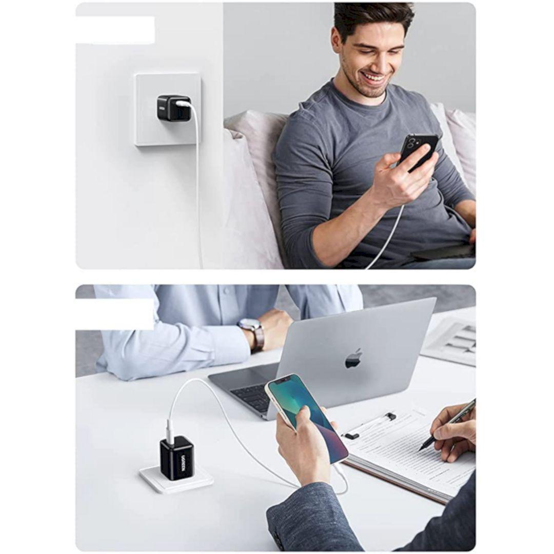 Ugreen UG40918CD272TK 30W Màu Đen Củ sạc nhanh USB-C chuẩn cắm US - HÀNG CHÍNH HÃNG