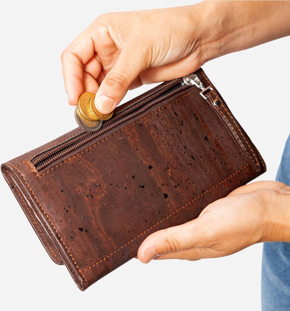 Ví nữ nắp lật khóa nam châm WOMEN CORK WALLET SLIM - HGcork Corkor CK273 - Nhiều màu - Vật liệu 100% da cork thực vật thuần chay từ vỏ cây sồi Bồ Đào Nha, Siêu bền, Chống cháy, Chống mốc, Chống thấm nước – Hàng chính hãng, Sản xuất Handmade bởi Nghệ nhân