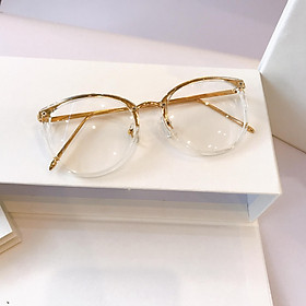 Gọng Kính cận, Kính giả cận Mắt mèo Hàn Quốc gọng Kim loại 