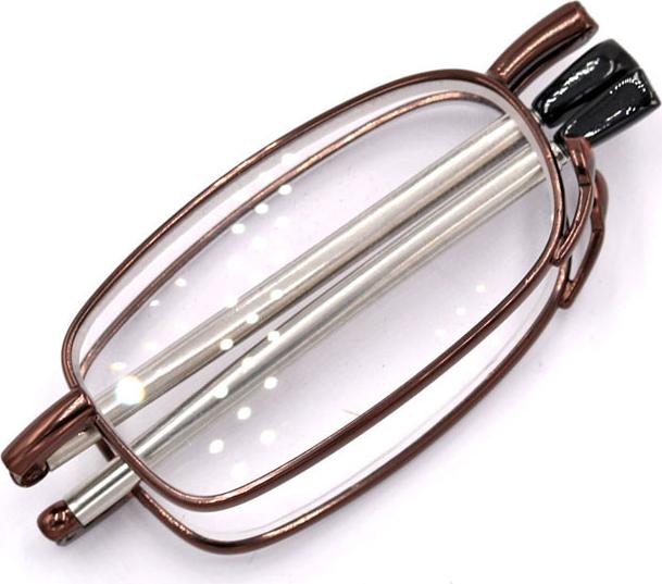 Kính lão gọng xếp 868 màu nâu tròng lão từ 1 độ đến 4 độ
