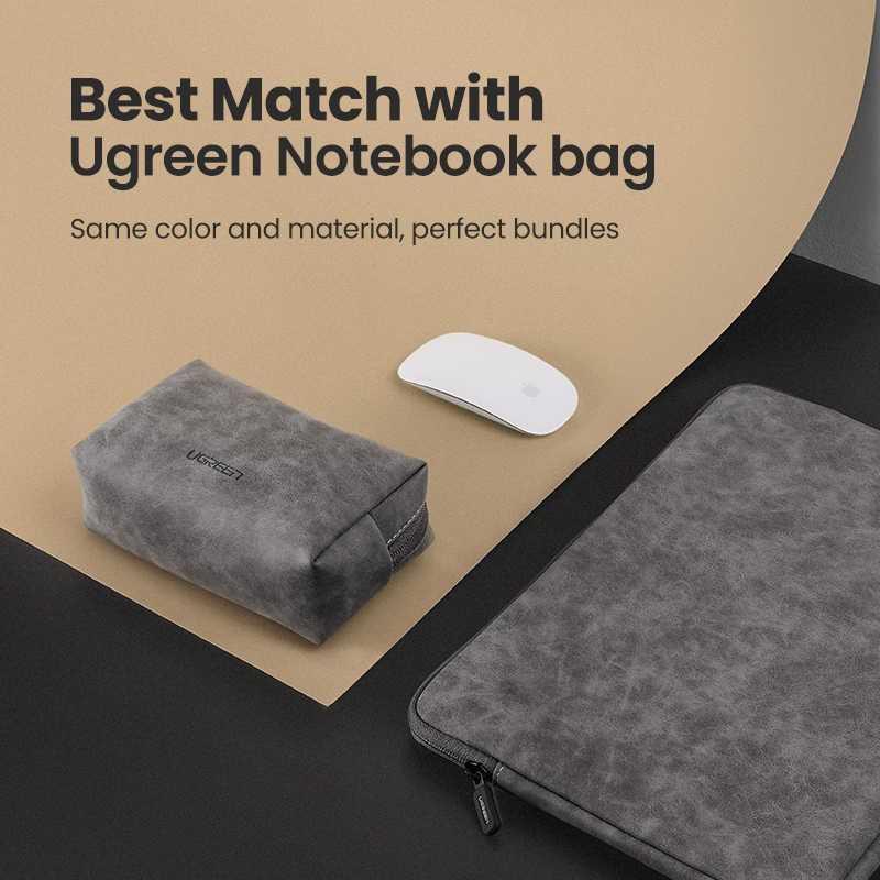 Ugreen UG30206LP285TK Màu Hồng Túi đựng bằng da cho phụ kiện kỹ thuật số - HÀNG CHÍNH HÃNG