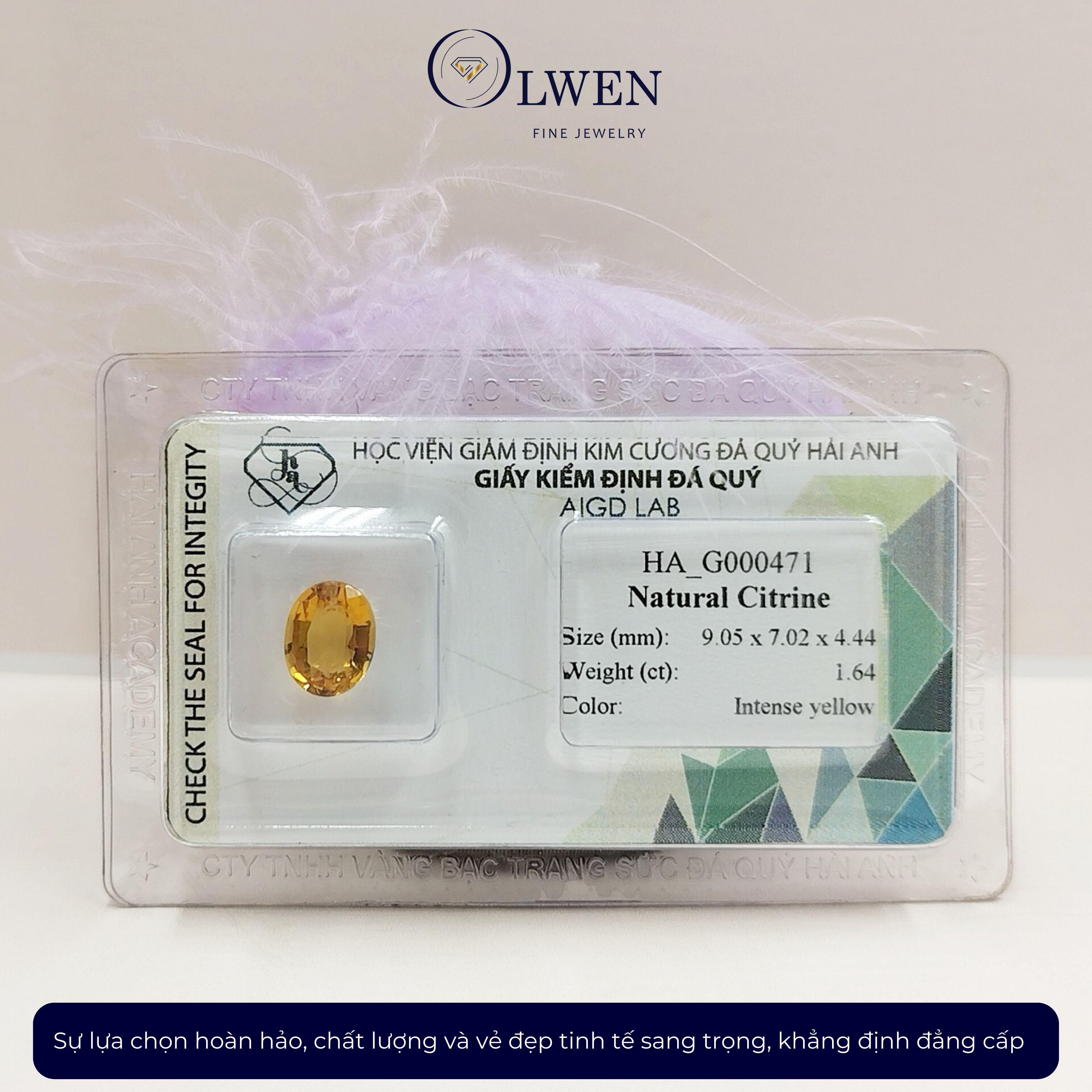 Viên đá thạch anh vàng ( citrine ) thiên nhiên HA_G000471