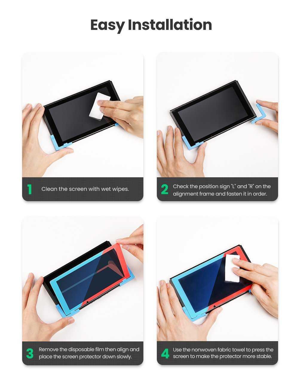 Ugreen UG10997LP153TK Viền Đỏ và Xanh Dương Kính cường lực bảo vệ màn hình Nintendo Switch - HÀNG CHÍNH HÃNG