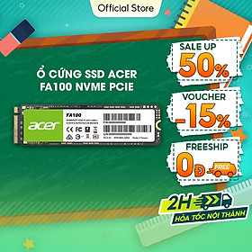 Ổ cứng SSD Acer FA100 M2 NVMe PCIe Gen3 128GB - 2TB - Hàng chính hãng