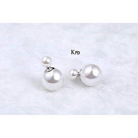 Bông tai bạc nụ nơ chốt ren chất liệu bằng bạc s925 MS046