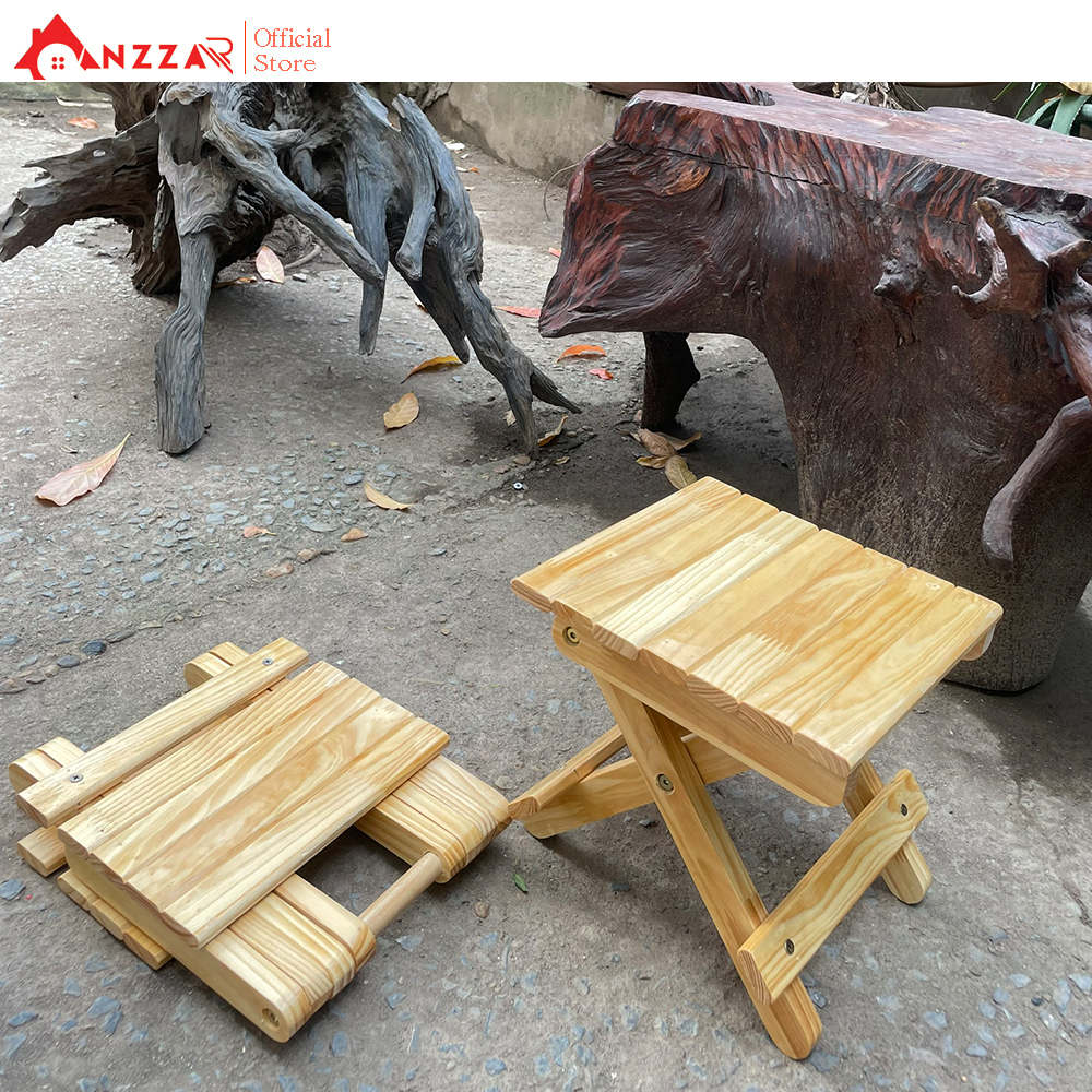Ghế gỗ gấp gọn mini, ghế ban công ngoài trời, dã ngoại, du lịch GG-02