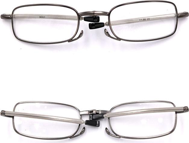 Kính lão gọng xếp 868 màu xám tròng lão từ 1 độ đến 4 độ