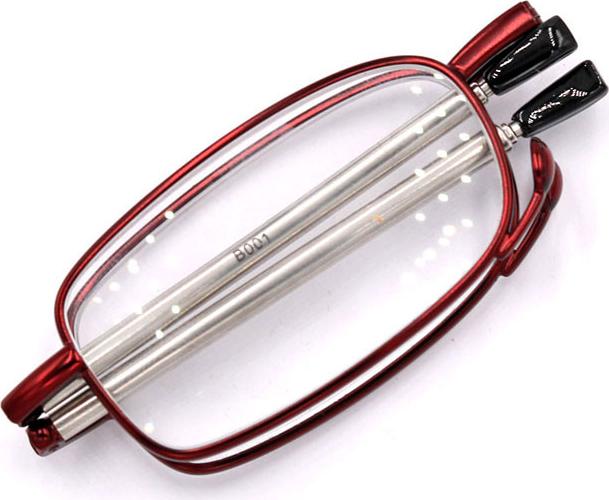 Kính lão gọng xếp 868 màu đỏ tròng lão từ 1 độ đến 4 độ