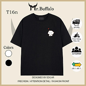 Áo đôi , áo thun cặp nam nữ tay lỡ Unisex form rộng CÓ BIGSIZE vải cotton T15nT16n- Mr.Buffalo