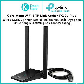 USB WIFI 6 AX1800 TP-Link Archer TX20U Plus | Kết nối USB 3.0 | Anten Kép thu tín hiệu tốt hơn | Bảo hành 2 năm | Hàng Chính Hãng