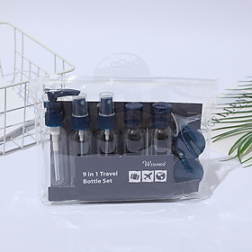Bộ chiết mỹ phẩm du lịch 9 món Set chiết mỹ phẩm mini 9 món tiện lợi Bộ chiết du lịch xanh mint – Nhỏ gọn, xinh xắn, chuẩn xách tay
