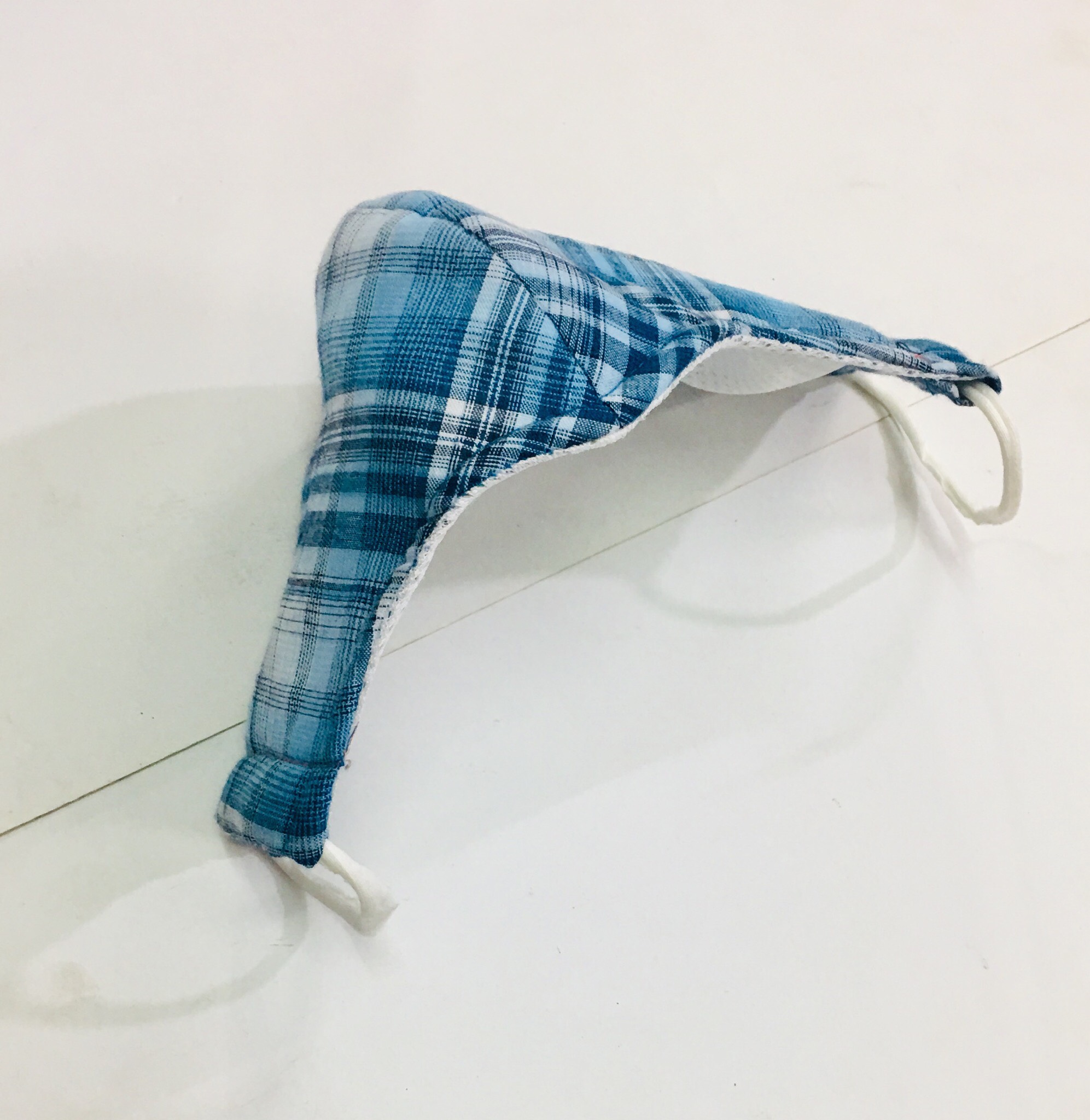 KHẨU TRANG DÀY VẢI KẺ COTTON COMBO 5 CÁI NHIỀU MÀU